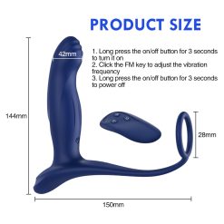 Plug rung massage điểm G với nhiều chế độ cực mạnh điều khiển từ xa kiêm vòng đeo dương vật - Ảnh 5