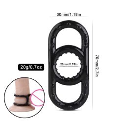 Vòng đeo dương vật silicon dẻo 3 trong 1
