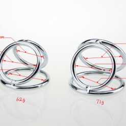 Alternative view of Vòng đeo dương vật inox 3 trong 1 cực tiện lợi