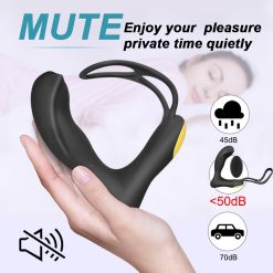 Plug rung nhiều chế độ cực mạnh điều khiển từ xa kiêm vòng đeo ngăn xuất tinh sớm - Ảnh 3