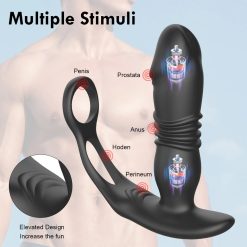 Plug massage tuyến tiền liệt rung thụt nhiều chế độ kiêm vòng đeo tiện lợi - Ảnh 4