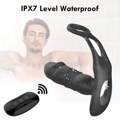 Plug massage tuyến tiền liệt rung thụt nhiều chế độ kiêm vòng đeo tiện lợi - Ảnh 6