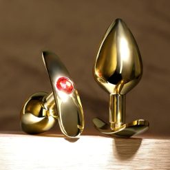 Phích cắm hậu môn inox mạ vàng