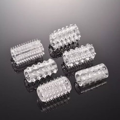 Bộ 6 cái bao đôn dương vật silicon trong suốt siêu gân gai