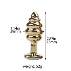 Phích cắm hậu môn inox mạ vàng cực chất