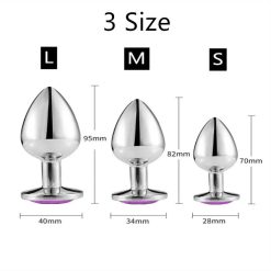 Alternative view of Phích cắm hậu môn inox chọn màu ngẫu nhiên