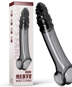 Bao đôn dương vật trong suốt siêu dài màu đen
