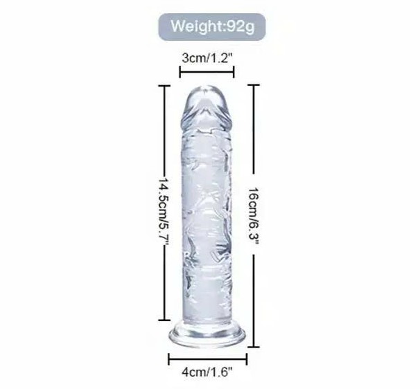 Dương vật giả silicon trong suốt size nhỏ 16cm - Ảnh 7