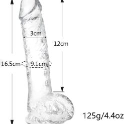 Dương vật giả silicon trong suốt size nhỏ 17cm - Ảnh 6