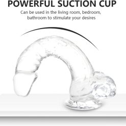 Alternative view of Dương vật giả silicon trong suốt size nhỏ 17cm