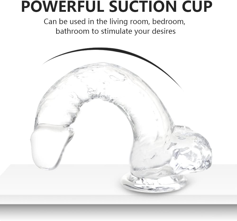Dương vật giả silicon trong suốt size nhỏ 17cm - Ảnh 2